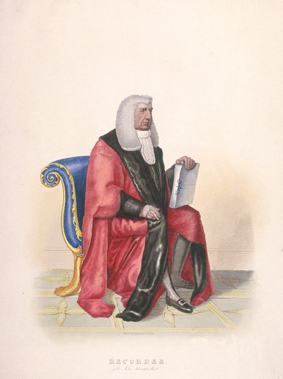 1825 年に市民の衣装を着たロンドン市の記録係、サー ジョン シルベスター 作： Thomas Lord Busby