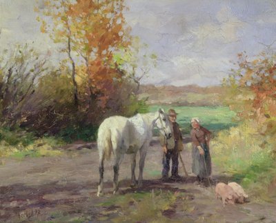 フィールドへの道の出会い、1897 作： Thomas Ludwig Herbst