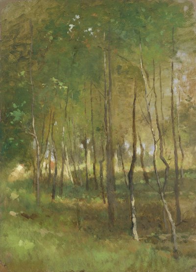 木（キャンバスに敷いた紙に油彩） 作： Thomas Ludwig Herbst