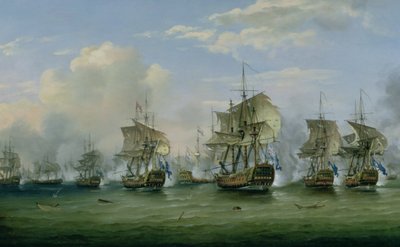 ドガー銀行の戦い、1781 作： Thomas Luny