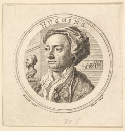 アリオストの翻訳者であるウィリアム・ハギンズの肖像、1760年。 作： Thomas Major