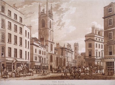 イングランド銀行、スレッドニードル ストリート、ロンドン、1781 作： Thomas Malton II