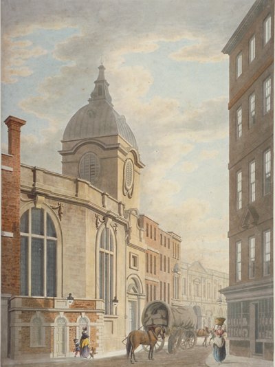 セント ベネット フィンク教会、スレッドニードル ストリート、シティ オブ ロンドン、1797 年 作： Thomas Malton II