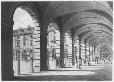 コベントガーデンの広場、1796年 作： Thomas Malton Jnr.