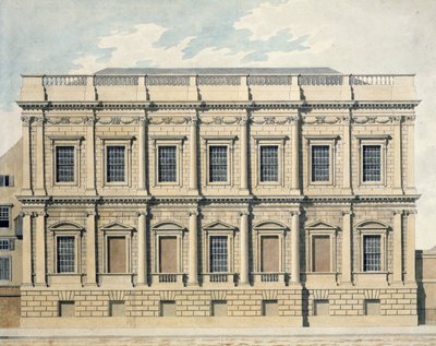 ウェストミンスターのホワイトホールにあるバンケットハウスの眺め、1790年頃 作： Thomas Malton Jnr.