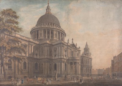 セントポールの北正面 作： Thomas Malton the Younger