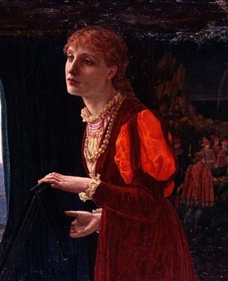 The Day is Done, The Song is Ended」、女性のディテール、1872年頃（油彩・キャンバス）（123802のディテール 作： Thomas Matthews Rooke