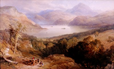 アルズウォーター、1842年頃（水彩とガッシュ） 作： Thomas Miles II Richardson