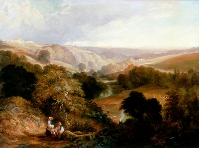 ランカシャー、ヒートンデーンの夕景 作： Thomas Miles Richardson