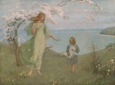 春のビジョン、1901、c1930。 作： Thomas Millie Dow