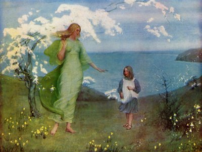 春の幻想、1902年、1936年。 作： Thomas Millie Dow