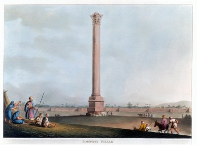 ポンペイの柱、アレクサンドリア、エジプト、1802 作： Thomas Milton