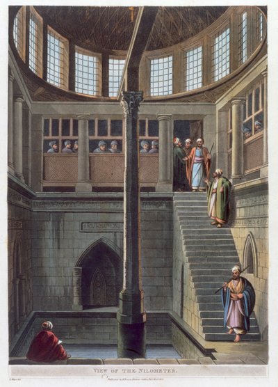 ナイロメーターの眺め、カイロ、エジプト、1802 作： Thomas Milton