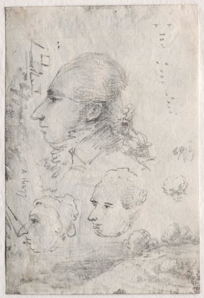 Heads versoの研究c。 1820年代。 作： Thomas Monro