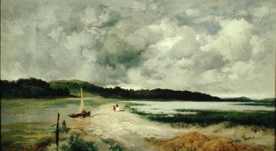 ロングアイランドのパッシングシャワー 作： Thomas Moran
