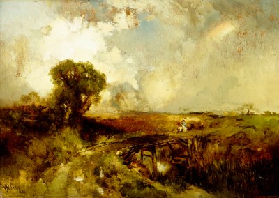 1878年夏のシャワー 作： Thomas Moran