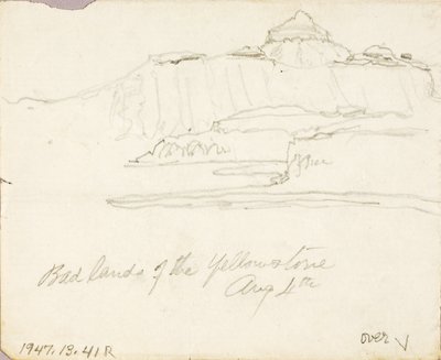 イエローストーンのバッドランド 作： Thomas Moran