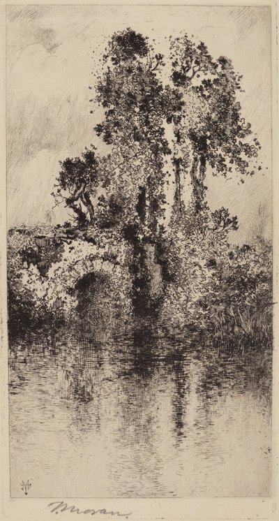 橋と木 作： Thomas Moran
