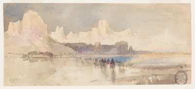 ユタ州南部、リオ バージン峡谷 作： Thomas Moran
