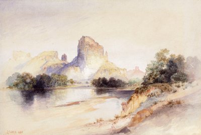 キャッスルビュート、ワイオミング州グリーンリバー、1894 作： Thomas Moran
