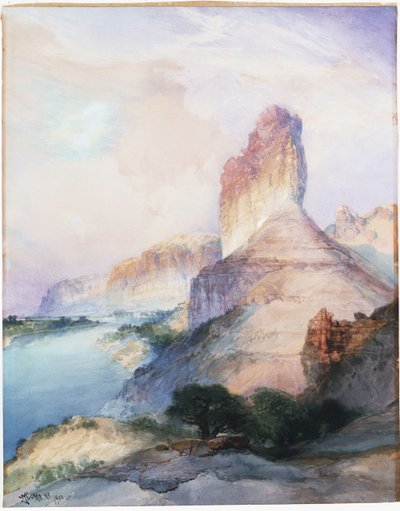 キャッスルビュート、ワイオミング州グリーンリバー、1900 作： Thomas Moran