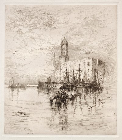 サンファンデウルアの城、Verz Cruz、1884年。 作： Thomas Moran