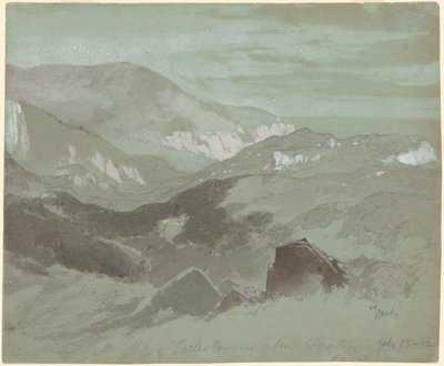 ヘイスティングス近くのエクルズボーンの断崖 作： Thomas Moran