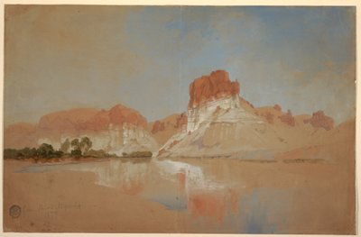 図面、グリーン・リバー、ワイオミング準州、1879年 作： トーマス・モラン