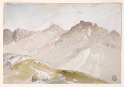 1879年8月13日、ユタ州オグデン近郊、ワサッチ山脈、リトル・コットンウッド・キャニオンの上端。 作： トーマス・モラン