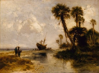 フロリダ州フォート・ジョージ・アイランド 作： Thomas Moran