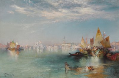 油絵 Moran Thomas_ ベニスの情景 MA845-