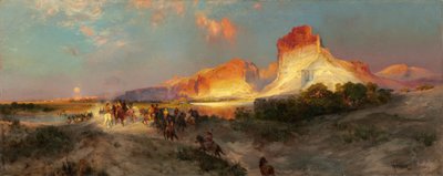 ワイオミング州グリーン リバー クリフ 作： Thomas Moran