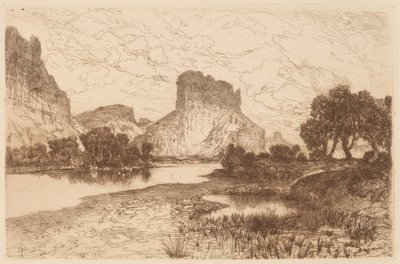 ワイオミング準州グリーンリバー 作： Thomas Moran