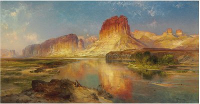ワイオミング州のグリーンリバー、1878 作： Thomas Moran
