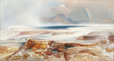 イエローストーンの温泉 作： Thomas Moran