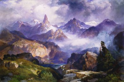 インデックスピーク、イエローストーン国立公園、1914 作： Thomas Moran