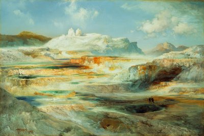 ジュピターテラス、イエローストーン、1893 作： Thomas Moran