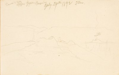 ライオネスと子グマ、アッパー・ガイザー・ベイスン 作： Thomas Moran