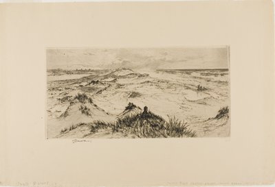 砂丘を見渡す - イーストハンプトン 作： Thomas Moran