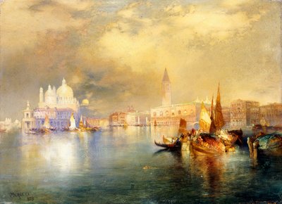 ヴェネツィアの月明かり 作： Thomas Moran