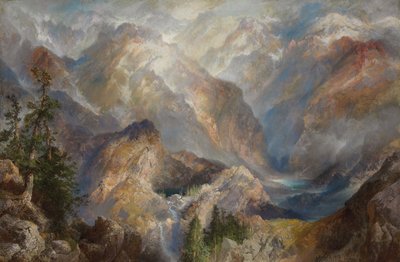 1910年、ネバダ州シエラの朝 作： Thomas Moran