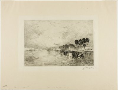フロリダ州セントジョンズの朝 作： Thomas Moran