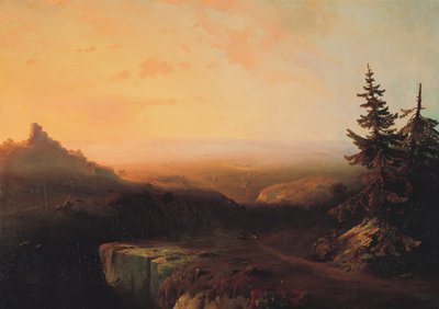 山の風景、1865年頃（キャンバスに油彩） 作： Thomas Moran