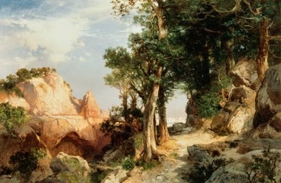 ベリートレイル-アリゾナ州のグランドキャニオン、1903 作： Thomas Moran