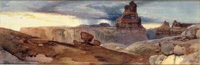 シン＝アウ＝アヴ＝トゥ＝ウィープ（神の土地）、コロラドのキャノン。ユタ・テル 作： Thomas Moran