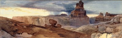 Shin-Au-Av-Tu-Weap God Land、コロラドのキャニオン。 ユタ州、1873～1874年。 作： Thomas Moran