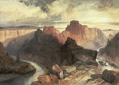 夏、円形競技場、コロラド川、ユタ州 作： Thomas Moran