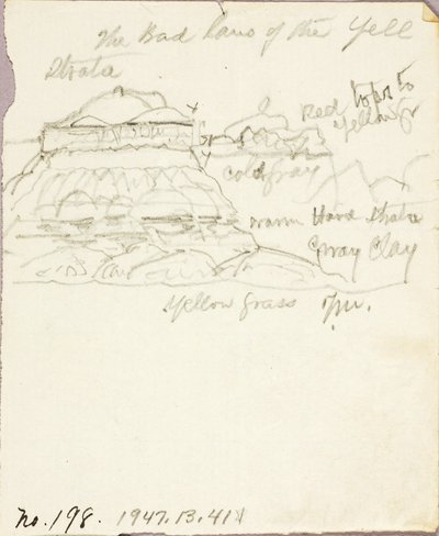 イエローストーンのバッドランド 作： Thomas Moran
