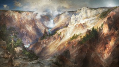 イエローストーンのグランドキャニオン 作： Thomas Moran
