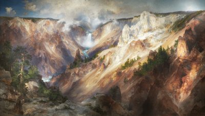 イエローストーンのグランドキャニオン、1893～1901年。 作： Thomas Moran